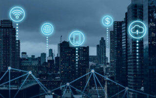 Imagem de cidade tecnológica multicanal